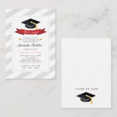 銀モダン白絵画卒業 ノートカード (正面/裏面)