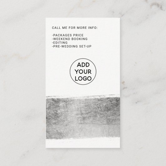 銀モダン筆写 名刺 (裏面)