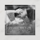 銀モダン箔の写真日付の変更 エンクロージャーカード (正面)