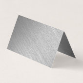 銀モダン箔の写真日付カードの変更 名刺 (裏面)