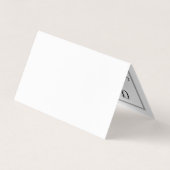 銀モダン箔カレンダー日付カードの変更 名刺 (裏面)