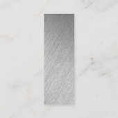 銀モダン箔スクリプトギフトラベル スキニー名刺 (裏面)