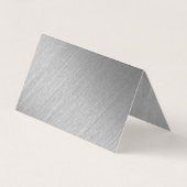 銀モダン箔スクリプト日付カードの変更 名刺 (裏面)