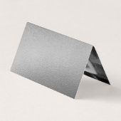 銀モダン箔スクリプ結婚トのサンキューカード 名刺 (裏面)