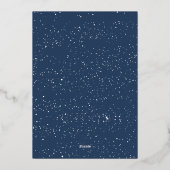 銀モダン箔スノーフレークフォトホリデーカード 箔シーズンカード (裏面)