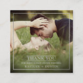 銀モダン箔フォトありがとう エンクロージャーカード (正面)