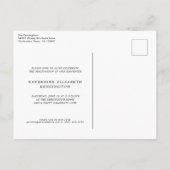 銀モダン箔フォト卒業パーティー 案内ポストカード (裏面)