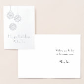 銀モダン箔企業ののホリデーカード 箔カード (ディスプレー)