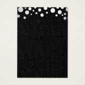 銀モダン紙吹雪ダークリネンイヤリングディスプレイ (裏面)