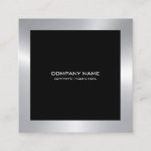 銀モダン縁ど印 スクエア名刺 (正面)