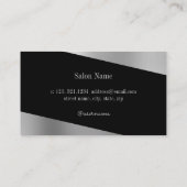 銀モダン色のはさみ 名刺 (裏面)