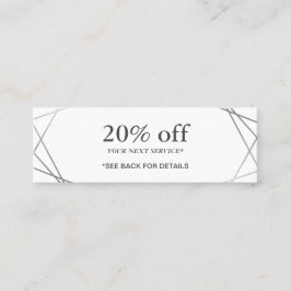 銀モダン色幾何割引券 スキニー名刺