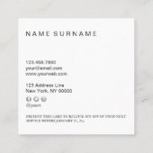 銀モダン色幾何割引券 スクエア名刺 (裏面)