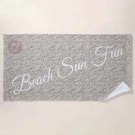 銀モダン色 ビーチタオル