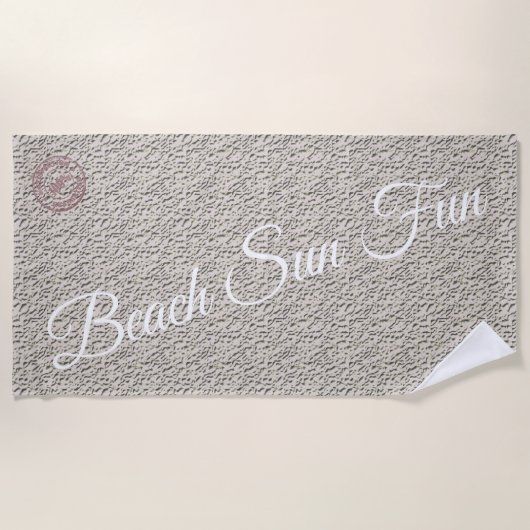 銀モダン色 ビーチタオル (正面)