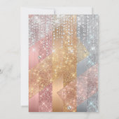 銀モダン誕生日 招待状 (裏面)