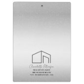 銀モダン金カスタム実在剤 クリップボード (裏面)