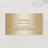 銀モダン銀金ゴールド美しいサロンロイヤリティ ロイヤリティカード (裏面)