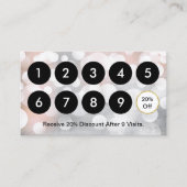 銀モダン銀金ゴールド美しいサロンロイヤリティ ロイヤリティカード (正面)