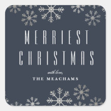 銀モダン雪片クリスマス