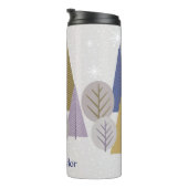 銀モダン雪・紫幾何学木材 タンブラー (回転右)