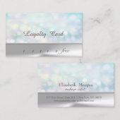 銀モダン《写真》ぼけ味カラフルロイヤリティカード ロイヤリティカード (正面/裏面)