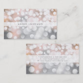 銀モダン《写真》ぼけ味美容師アポイントメントカード 予約カード (正面/裏面)