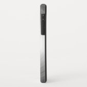 銀モノグラムのコンテンポラリー放射パターン Case-Mate iPhoneケース (裏面/左)