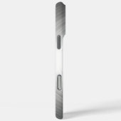 銀モノグラムのコンテンポラリー放射パターン Case-Mate iPhoneケース (裏面 / 右)