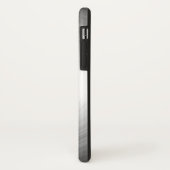 銀モノグラムのコンテンポラリー放射パターン Case-Mate iPhoneケース (裏面/左)