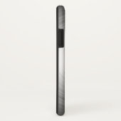 銀モノグラムのコンテンポラリー放射パターン Case-Mate iPhoneケース (裏面/右)