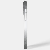 銀モノグラムのコンテンポラリー放射パターン Case-Mate iPhoneケース (裏面 / 左)