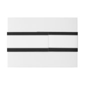 銀モノグラムのフォント白黒結婚ズ 招待状ベリーバンド (裏面例)