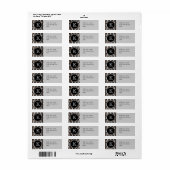 銀モノグラムの輪 ラベル (フルシート)