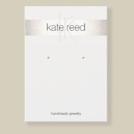 銀モノグラムイヤリング表示用名刺 名刺