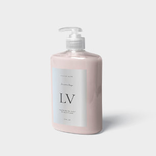 銀モノグラムエレガント美しい体バスキャンドル フードラベル