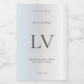 銀モノグラムエレガント美しい体バスキャンドル フードラベル (シングルラベル)