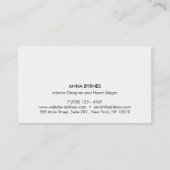 銀ユニークモダン鎖円 名刺 (裏面)