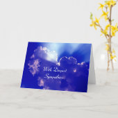 銀ライニング悔やみや弔慰 カード (黄色い花)