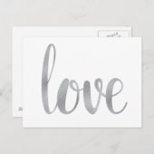 銀ラブポストカード、フォイルフォント ポストカード (正面/裏面)