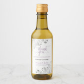 銀ラベレースのようンダーホワイト結婚ズサンキューミニ ワインラベル (正面)