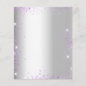 銀ラベ結婚ンダー花模様ハチの招待 (裏面)