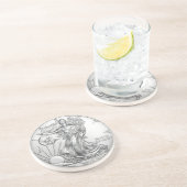 銀リバティーコイン コースター (側面)