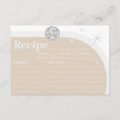 銀レトロブライダルシャワーレシピカード エンクロージャーカード (正面)