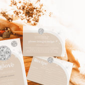 銀レトロブライダルシャワーレシピカード エンクロージャーカード