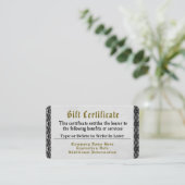 銀ロイヤリティギフト券 名刺 (スタンド正面)