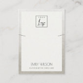 銀ロエレガントフェイクゴネックレスディスプレイ 名刺 (正面)