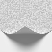 銀ヴィンテージビクトリアンダマスクシームレスパターン ラッピングペーパー (角)