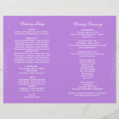 銀ヴィンテージフローラ紫結婚式 プログラム (裏面)