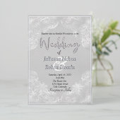 銀ヴィンテージ金結婚箔 箔招待状 (立ち正面)